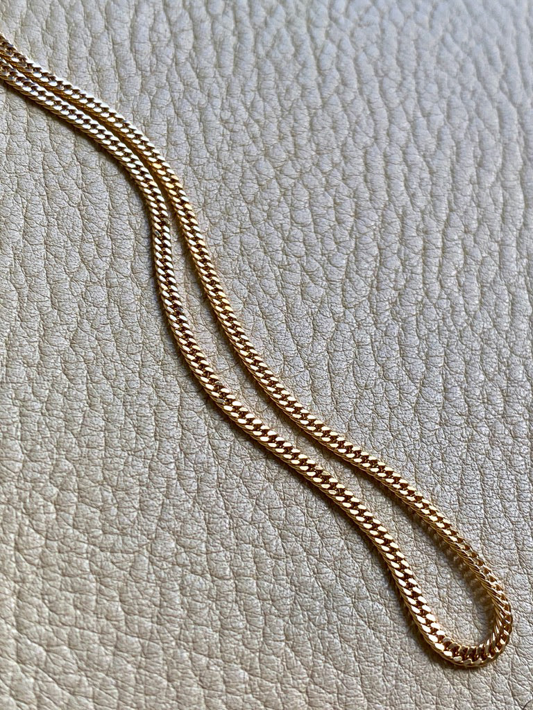 VERY FINE! Late 1970s era Balestra 18k gold special tight curb chain necklace - 20 inch length