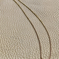 Vintage 18k gold curb link necklace - 17 inch length