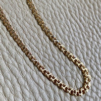 Vintage Double-link necklace - Made in Sweden - Solid 18k gold - 19.25” length