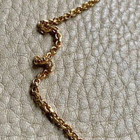 Sparkly 2mm Italian Biker link Necklace in 18k Gold - 19.6 inch length