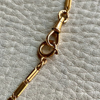 1941 Swedish 18k gold bar link watch chain necklace - 16.25 inch length