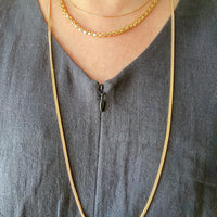 A Classic! - Balestra Italian vintage - 18k gold Long curb chain necklace - 31.3 inch length