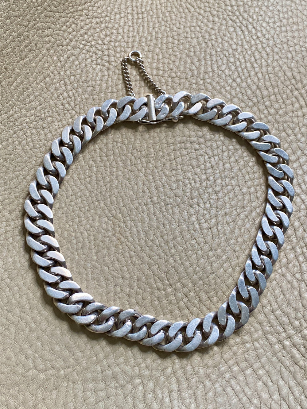 CHUNKY!! Sterling Silver Curb Chain Necklace - 15.75 inch length