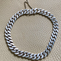 CHUNKY!! Sterling Silver Curb Chain Necklace - 15.75 inch length