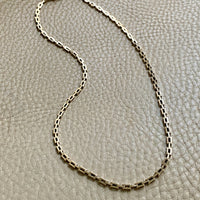 Sleek! Vintage Danish 14k Gold Link Necklace - 16.25 inch length