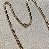 1958 Stockholm Sweden, Double Link Chain Graduated Width Necklace in 18k Gold - 17 inch length