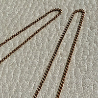 Vintage Swedish 18k gold curb link necklace - 24.5 inch length