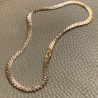 Breathtaking Vintage Honeycomb Link Necklace Made in Solid 18k Gold - 17 inch length