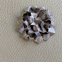 1970 Rey Urban Modernist / Brutalist Chrysanthemum Brooch in Sterling Silver