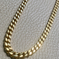 AMAZING! Heavy Italian Vintage Curb Link Necklace in Solid 18k Gold - 20 inch length