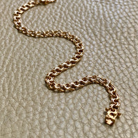 1963 Double link solid 18k gold bracelet - 7.25 inch length