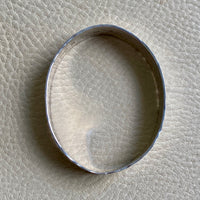 1974 Heavy hammered texture silver bangle by Kuhlin - size 8 inch interior