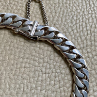 CHUNKY!! Sterling Silver Curb Chain Necklace - 15.75 inch length