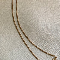 1917 Antique Swedish 18k gold watch chain necklace - 19.5 inch length