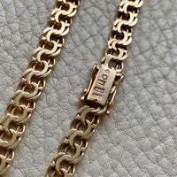 1954 Double link solid 18k gold bracelet by Rolf Miler- 7.6 inch length