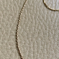 14k Gold Danish Vintage Slim Biker Link Chain Necklace - 18.25 inch length