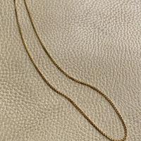 18k Gold Vintage Foxtail Link Necklace - 18.1 inch length