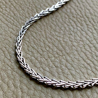 Vintage Italian 18k White Gold V-Link Necklace - 17 inch length