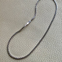 Vintage Italian 18k White Gold V-Link Necklace - 17 inch length