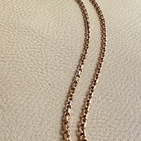 Vintage Danish Chunky Biker Link Chain Necklace in 14k Gold 3.5 mm width - 17 inch length