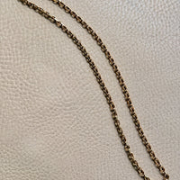 Vintage Danish Chunky Biker Link Chain Necklace in 14k Gold 3.5 mm width - 17 inch length