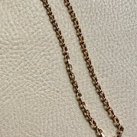 Vintage Danish Chunky Biker Link Chain Necklace in 14k Gold 3.5 mm width - 17 inch length