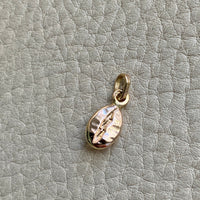 18k gold realistic coffee bean pendant or charm