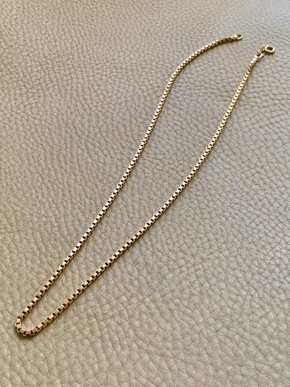 Chunky Box Link Necklace in 18k Gold - 17.25 inch length