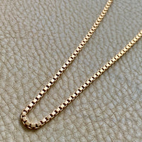 Chunky Box Link Necklace in 18k Gold - 17.25 inch length