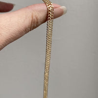 Italian Classic UnoAErre Herringbone Link Bracelet in 18k gold - 7.25 inch length