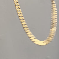 1954 Swedish Vintage 18k gold pressed curb link necklace - 18.7 inch length