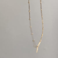 Midcentury Paperclip Link Necklace in 18k gold - 18.75 inch length - Swedish vintage