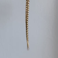 Italian vintage - Dense round curb link bracelet in 18k yellow gold - 7.25 inch length