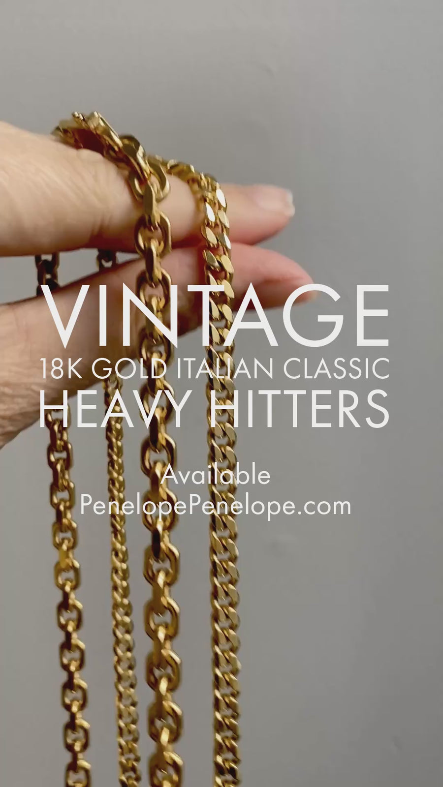 WEIGHTY!! 18k Gold Chunky Biker Chain Necklace - By Classic Italian Maker Balestra - 20 inch length