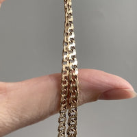 1958 Stockholm Sweden, Double Link Chain Graduated Width Necklace in 18k Gold - 17 inch length