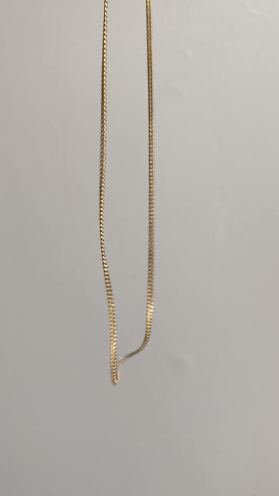 Vintage Classic 18k gold curb link necklace - 20 inch length