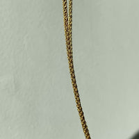 Antique Round Link Tubular Mesh Necklace - Solid 18k gold - 18 inch length